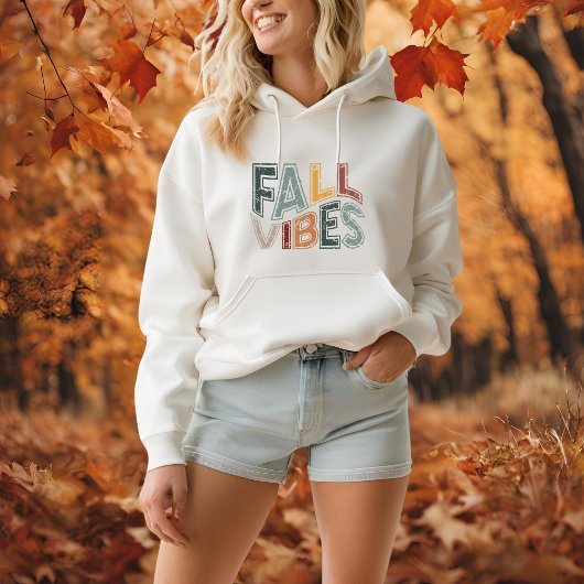 Trendy Distressed Fall Vibes Hoodie