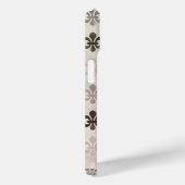 Trendy Distressed Silver Gray Lilie Pattern Case-Mate iPhone Hülle (Rückseite / Rechts)