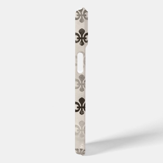 Trendy Distressed Silver Gray Lilie Pattern Case-Mate iPhone Hülle (Rückseite / Rechts)