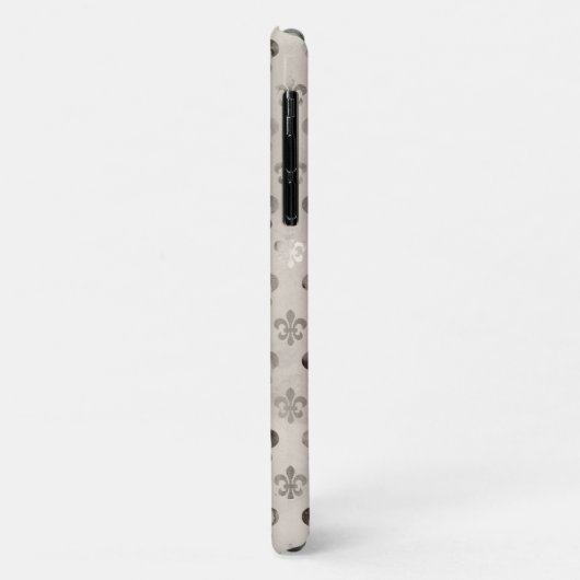 Trendy Distressed Silver Gray Lilie Pattern Case-Mate iPhone Hülle (Hinten/Links)