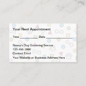 Trendy Dog Grooming Appointment Cards Terminkarte (Vorderseite)