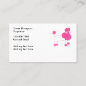 Trendy Dog Grooming Business Card Design Visitenkarte (Rückseite)