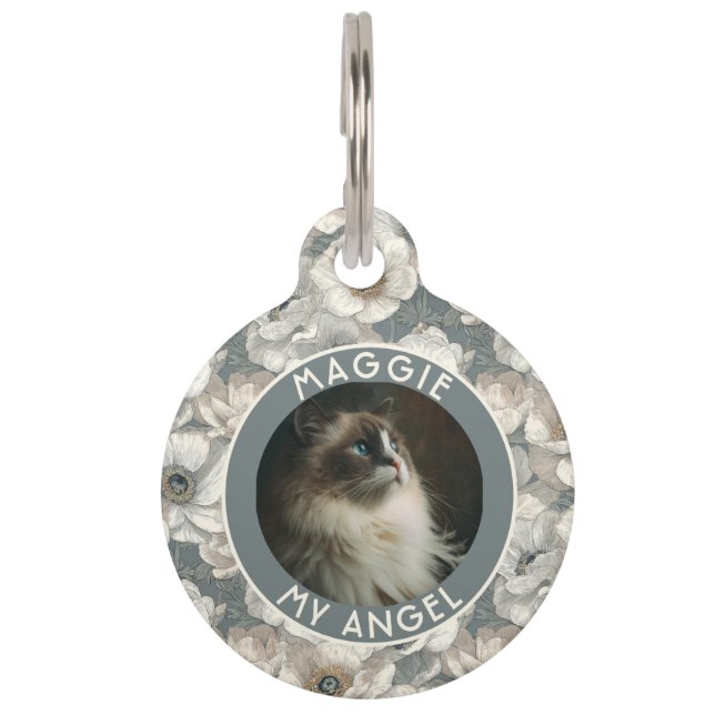 Trendy Dog Lover Present Anemones Floral Haustiermarke (Vorderseite)