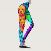 Trendy Dog Pattern für Pet Lovers Leggings (Rechts)
