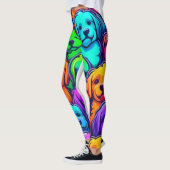Trendy Dog Pattern für Pet Lovers Leggings (Links)