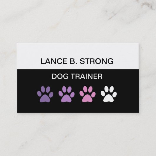 Trendy Dog Training Editable Business Cards Visitenkarte (Vorderseite)