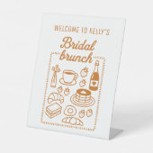 Trendy Doodle Hand Drawn Style Bridal Brunch Sockelschild (Vorderseite)