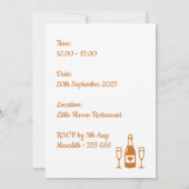 Trendy Doodle Handgezeichnete Bridal Brunch-Dusche Einladung (Rückseite)