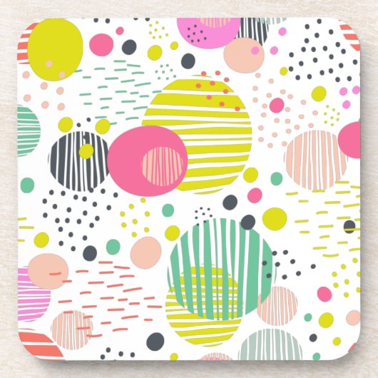 Trendy dots Muster werfen Kissen Getränkeuntersetzer (Vorderseite)