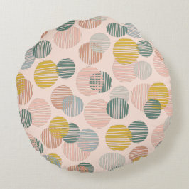 Trendy dots Musterpapier Rundes Kissen