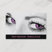 Trendy Double Side Makeup Artist Business Cards Visitenkarte (Vorderseite)