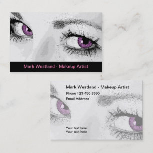 Trendy Double Side Makeup Artist Business Cards Visitenkarte