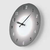 Trendy Dramatic Silver Gray Black Clock Große Wanduhr (Winkel)