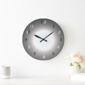 Trendy Dramatic Silver Gray Black Clock Große Wanduhr (Zuhause)
