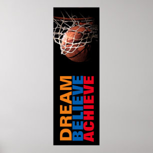 Trendy Dream Glaube erreichen Basketballtür Poster