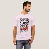 Trendy Dreamer T - Shirt Typografie (Vorne ganz)