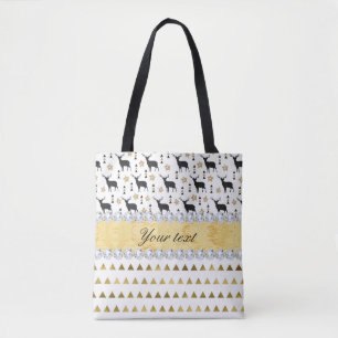 Trendy-Dreifach-Muster und Diamanten Tasche