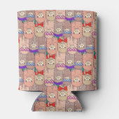 Trendy Dressed Llama Pattern Dosenkühler (Rückseite)