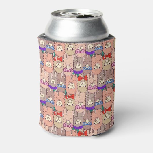 Trendy Dressed Llama Pattern Dosenkühler (Kanne Rückseite)