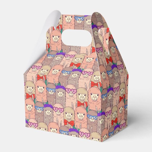 Trendy Dressed Llama Pattern Geschenkschachtel (Vorderseite)