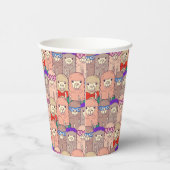 Trendy Dressed Llama Pattern Pappbecher (Rechts)
