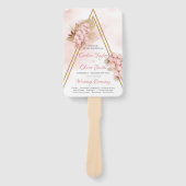 Trendy Driving Palm Blush Orchid Gold Arch Program Fächer (Vorderseite)