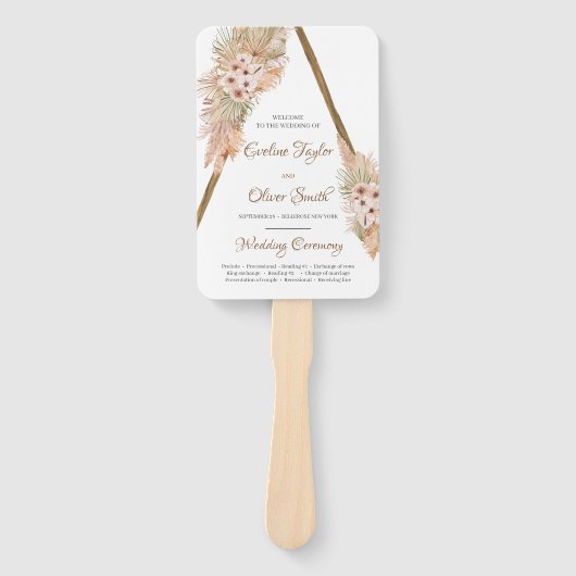 Trendy Driving Palm Pampas Grass Holz Arch Program Fächer (Vorderseite)