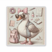 Trendy Duck Back to School Sticker Set (Vorderseite)