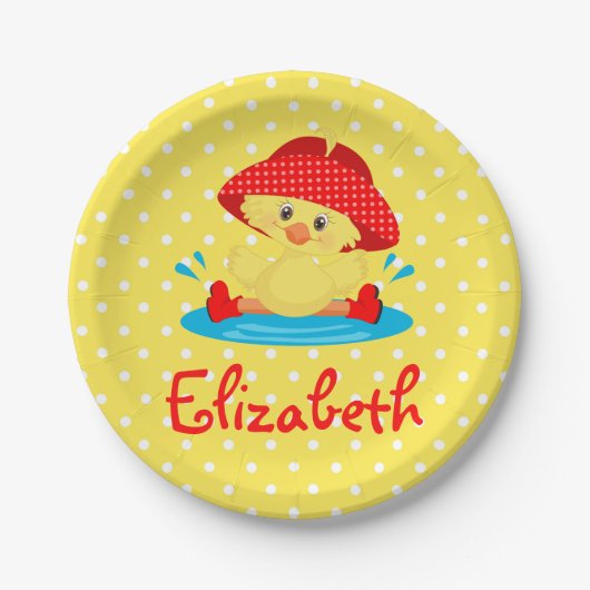 Trendy Duck Pappteller (Vorderseite)