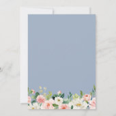 Trendy Dusty Blue Blush Pink Floral Gold Geometric Save The Date (Rückseite)