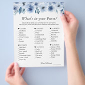 Trendy Dusty Blue Floral Was ist in deinem Handspi Flyer (Hand)