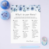 Trendy Dusty Blue Floral Was ist in deinem Handspi Flyer (Einzeln)