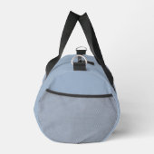 Trendy Dusty Blue Schwarz-weiß Script Monogram Duffle Bag (Rechts)
