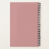 Trendy Dusty Rose Modern Logo Notizblock (Rückseite)