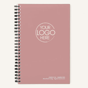 Trendy Dusty Rose Modernes Logo Notizblock