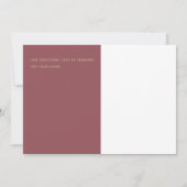Trendy Dusty Rose Pink Gold Hochzeit SPAREN DAS DA Save The Date (Rückseite)
