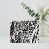 Trendy Dutzend Schwarz-weißes Stadtbild Postkarte (Stehend Vorderseite)