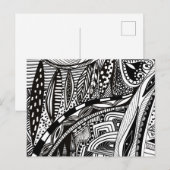 Trendy Dutzend Schwarz-weißes Stadtbild Postkarte (Vorne/Hinten)