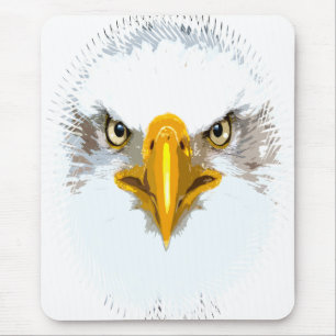 Trendy Eagle Head Modernes Pop Art Template Mousepad