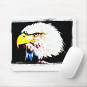 Trendy Eagle Head Pop Art Picture Template Mousepad (Mit Mouse)