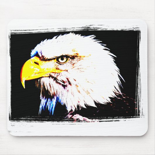 Trendy Eagle Head Pop Art Picture Template Mousepad (Vorne)