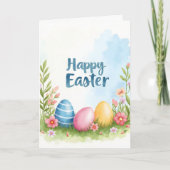 Trendy Easter Eggs Beautiful Collection Feiertagskarte (Vorderseite)