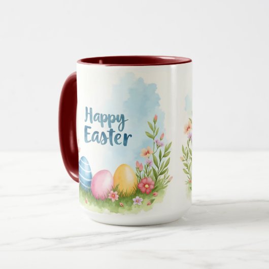 Trendy Easter Eggs Beautiful Collection Tasse (Vorderseite Links)