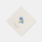 Trendy Ecru Floral Hydrangea Event Wedding Serviette (Ecke)