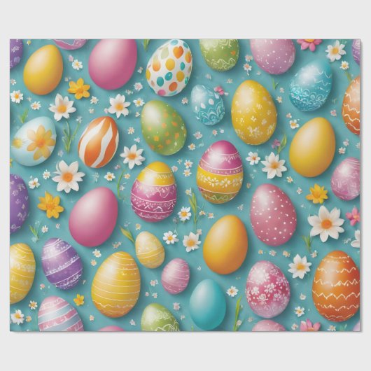 Trendy Eggs Easter Collection Geschenkpapier (Flach)