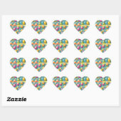 Trendy Eggs Easter Collection Herz-Aufkleber (Blatt)