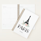 Trendy Eiffelturm und Blume in Rosa | Paris Planer (Anzeige)