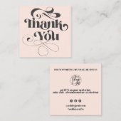 Trendy einfache coole Retro-Skriptreihenfolge viel Quadratische Visitenkarte (Vorne/Hinten)