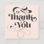 Trendy einfache coole Retro-Skriptreihenfolge viel Quadratische Visitenkarte (Vorderseite)