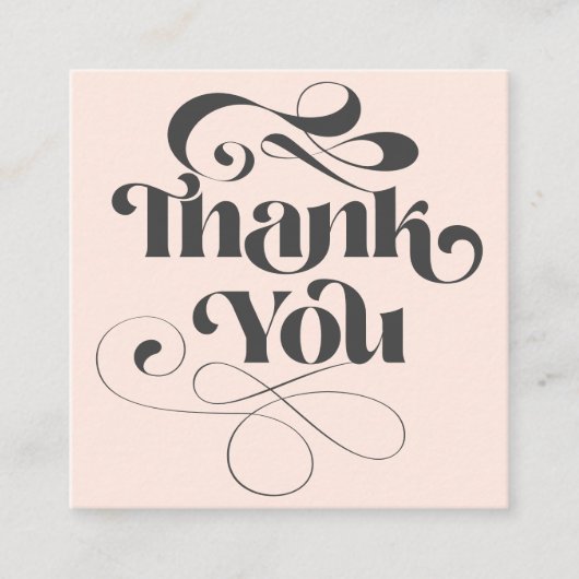 Trendy einfache coole Retro-Skriptreihenfolge viel Quadratische Visitenkarte (Vorderseite)